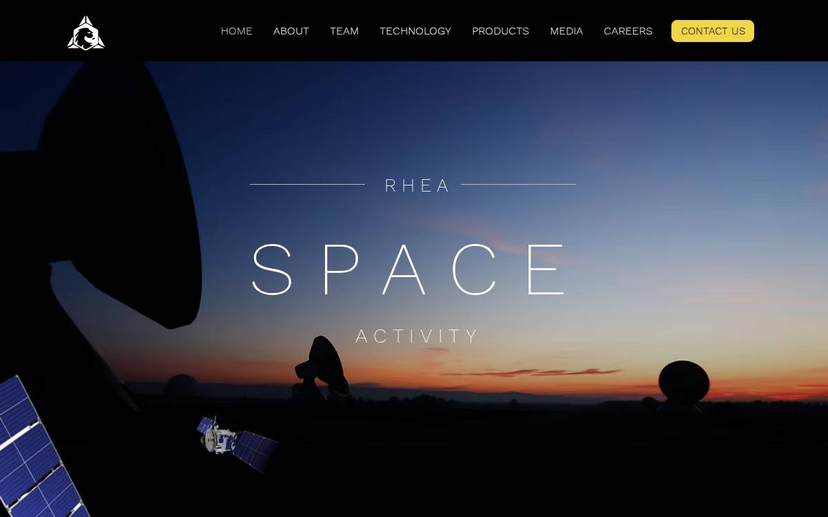 Rhea Space Activity website preview