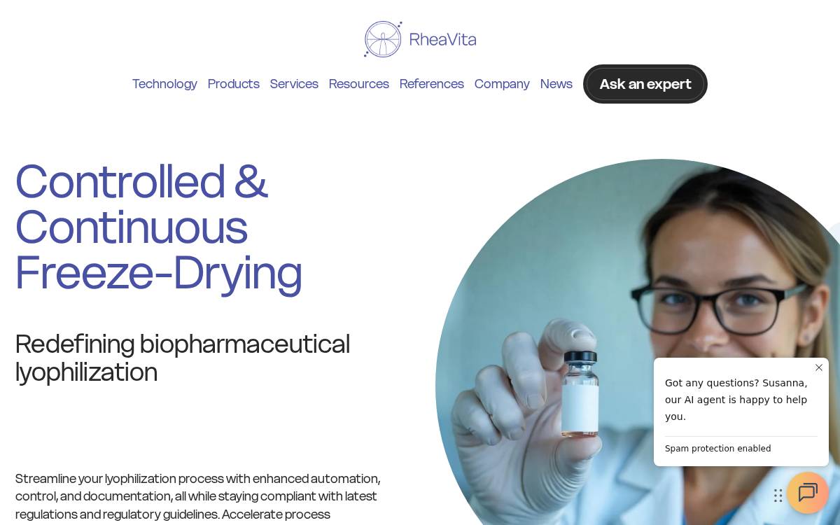 Rheavita website preview