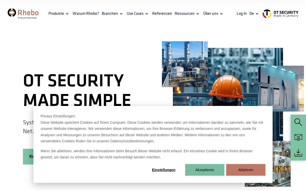 Rhebo website preview