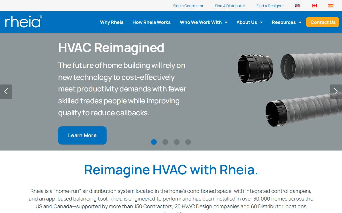 Rheia website preview