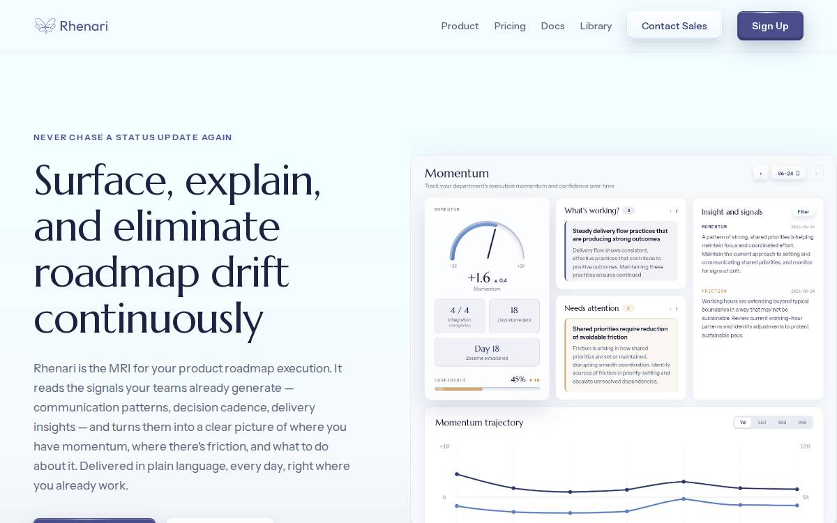 Rhenari website preview