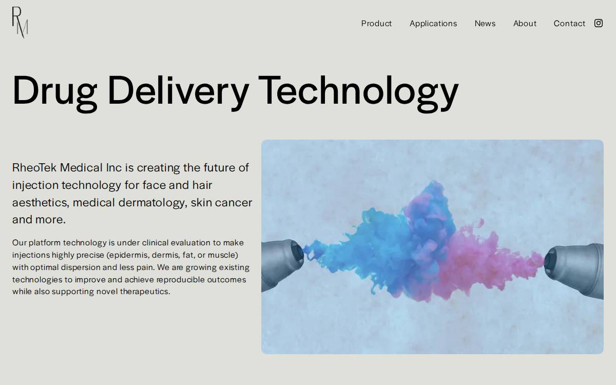 RheoTek Medical website preview