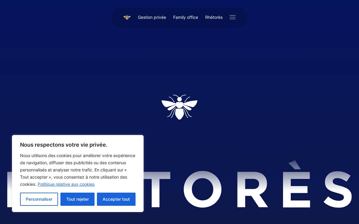 Rhétores finance website preview