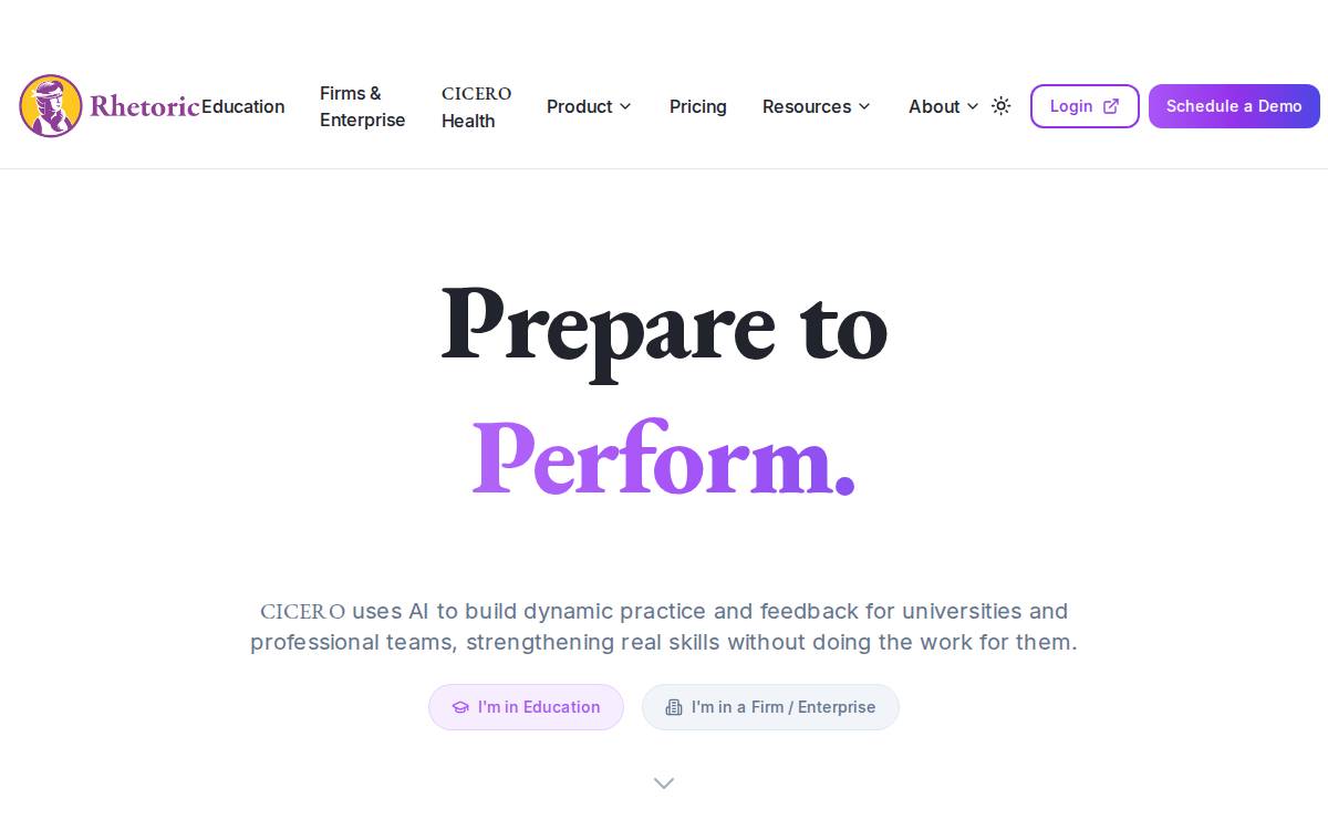 Rhetoric website preview