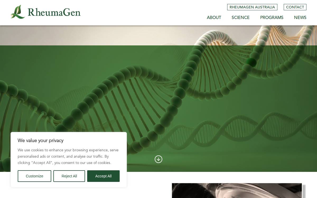 RheumaGen website preview