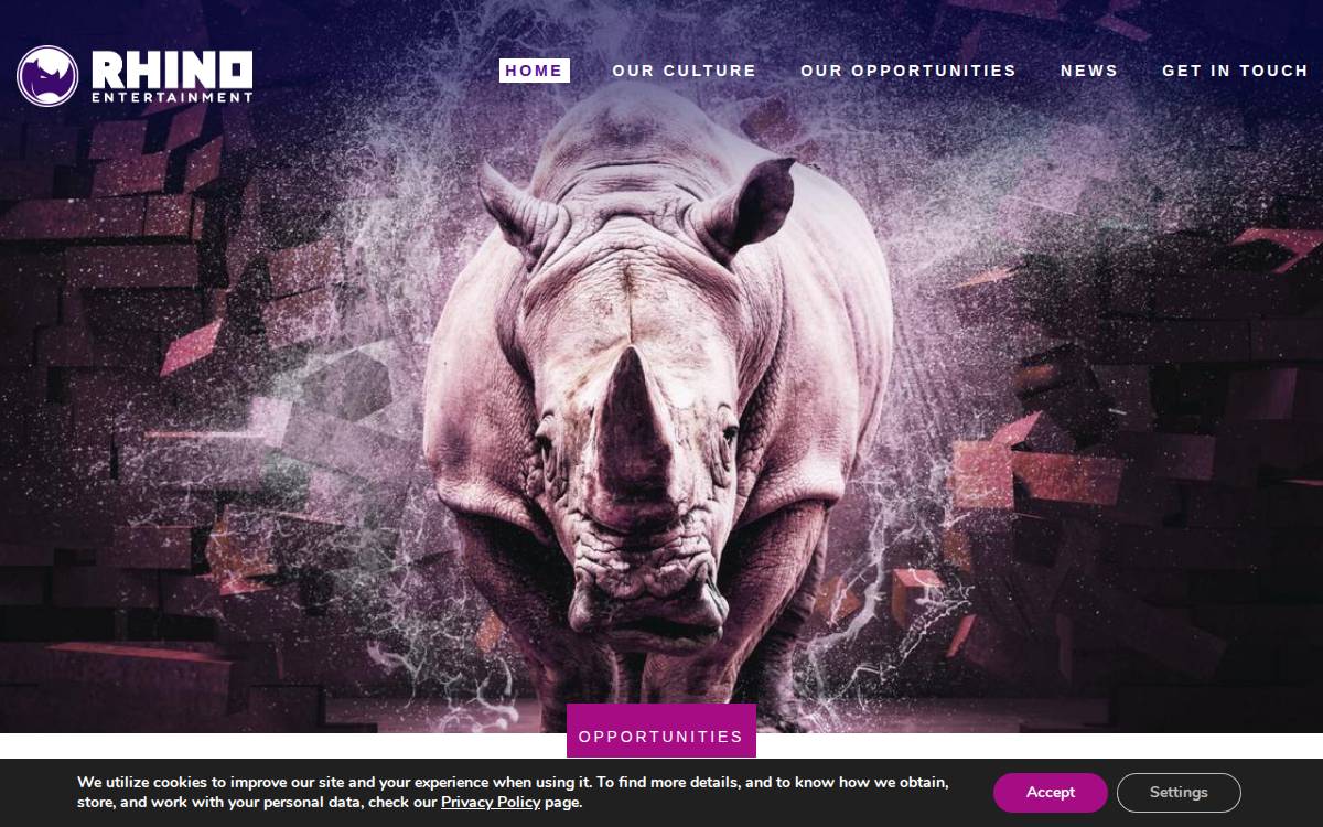 Rhino Entertainment website preview