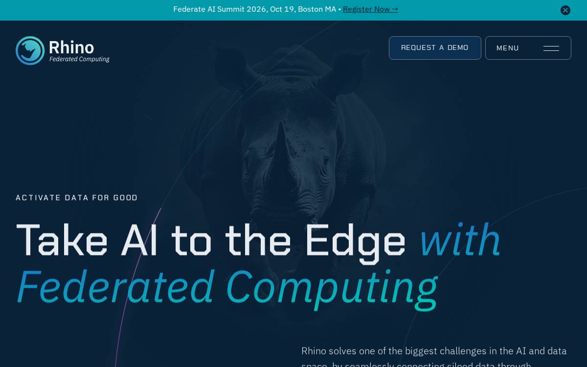 Rhino Federated Computing website preview