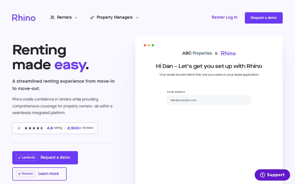 Rhino website preview