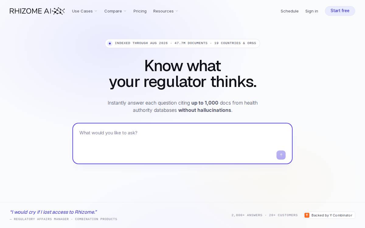 Rhizome AI website preview