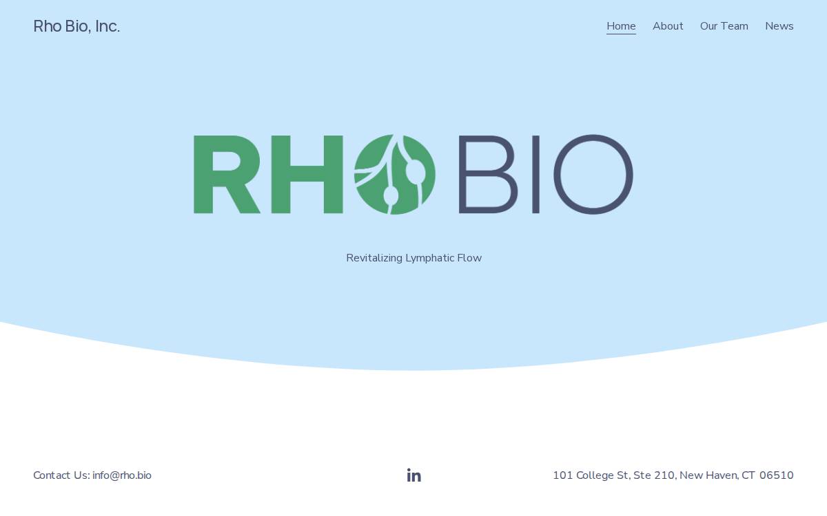 Rho Bio website preview