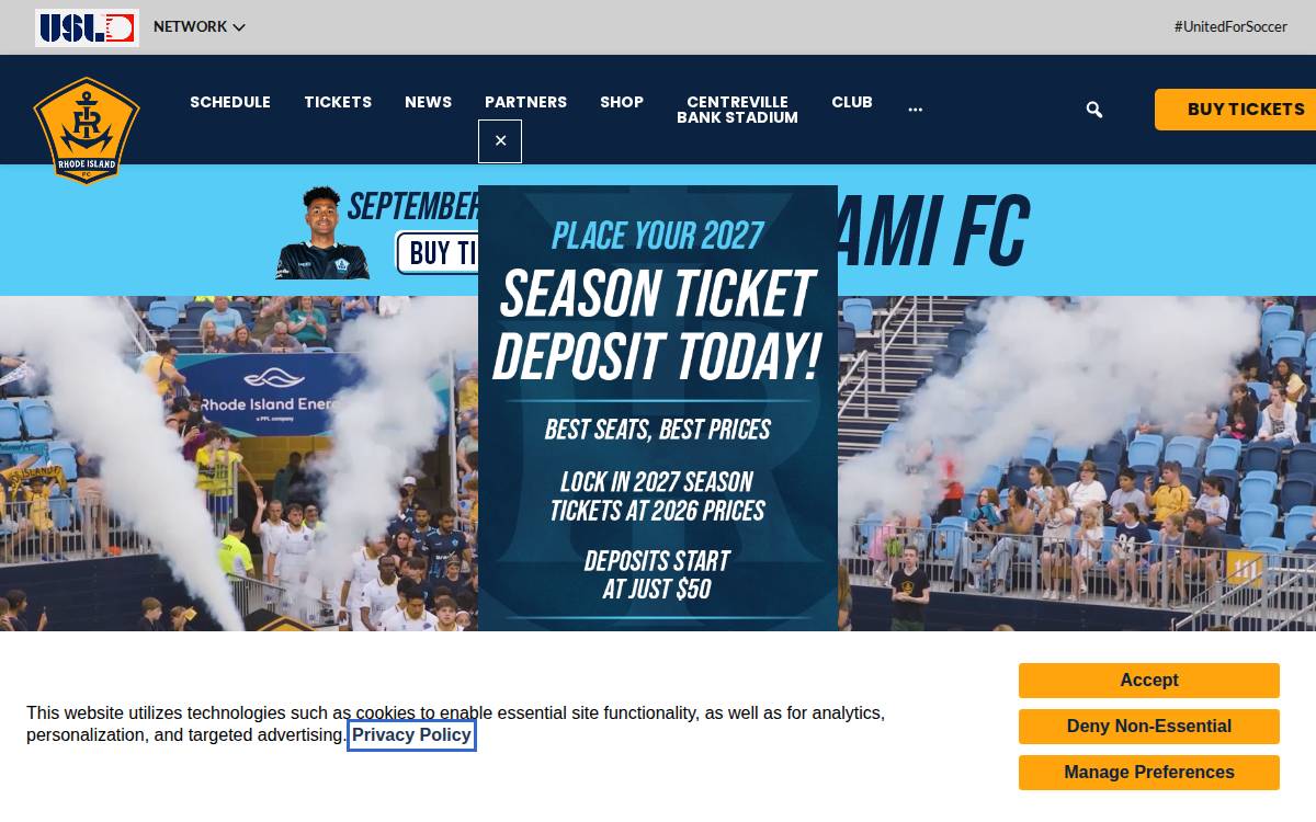 Rhodeislandfc website preview