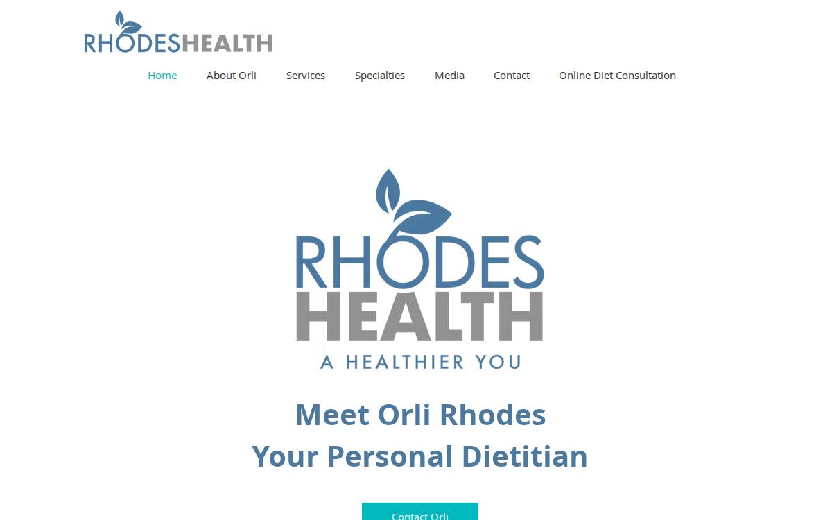Rhodes Health website preview