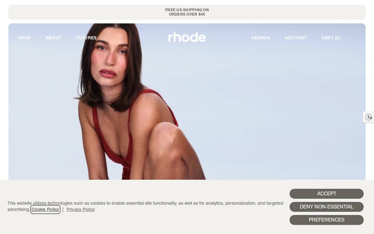 Rhode Skin website preview