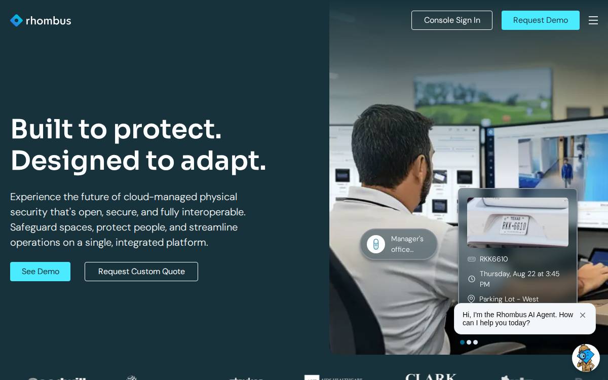 Rhombus Systems website preview