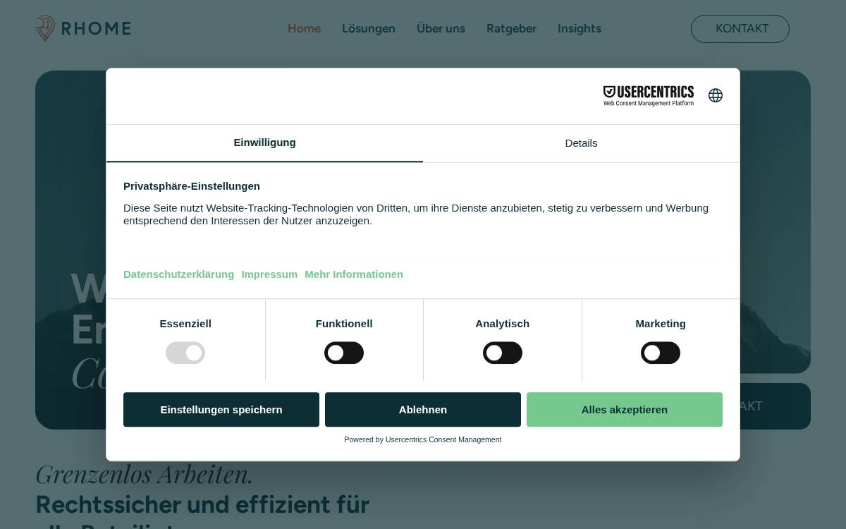 rhome website preview