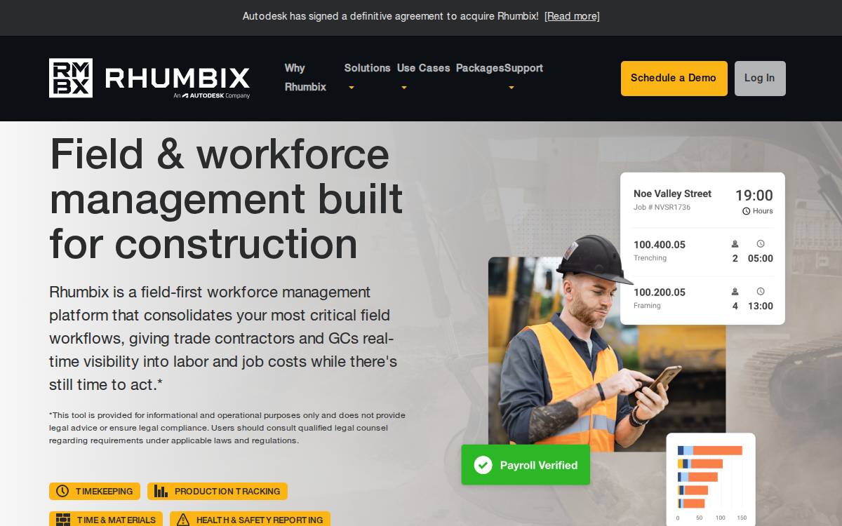 Rhumbix website preview
