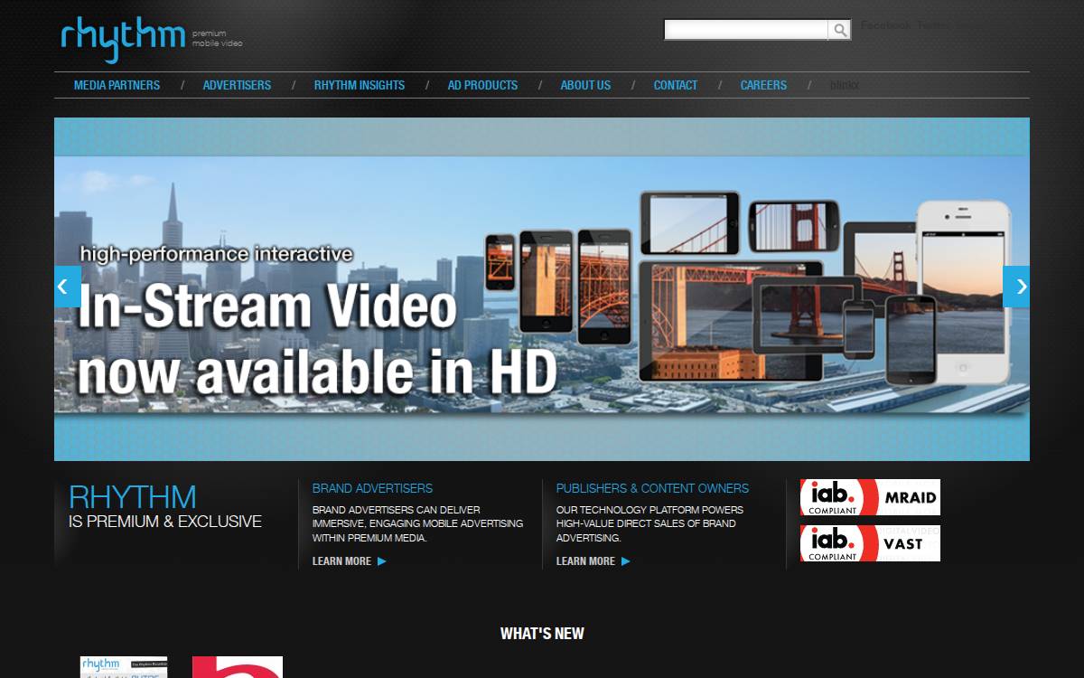 Rhythm NewMedia website preview