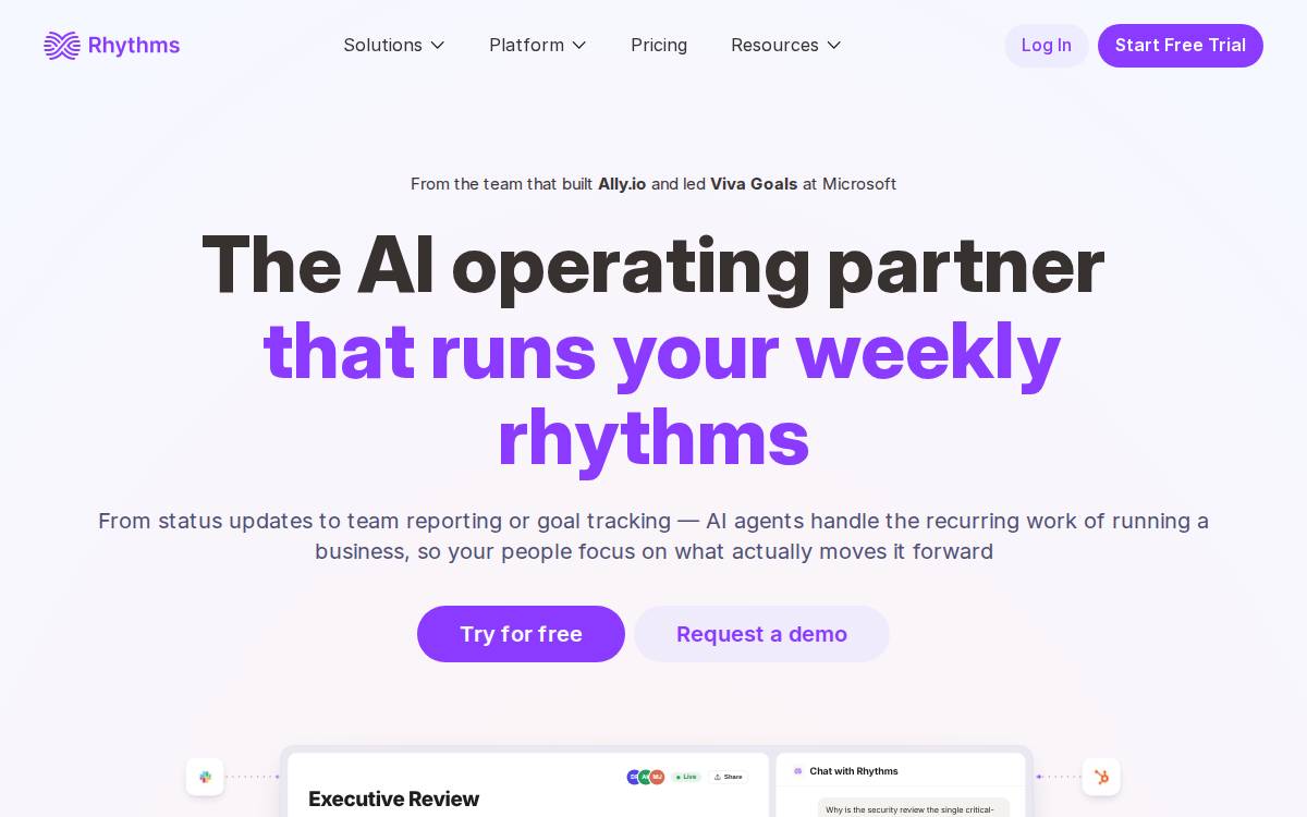 Rhythms website preview