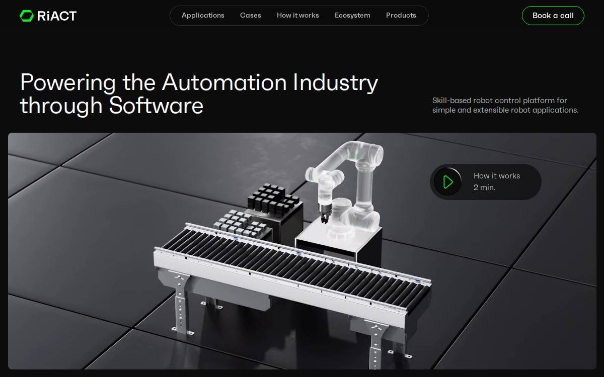 Riact website preview