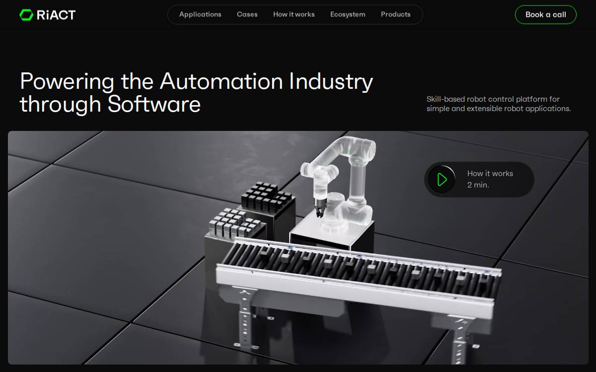 Riact website preview
