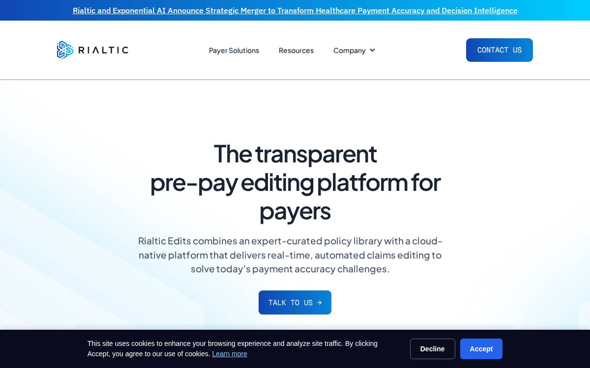 Rialtic website preview
