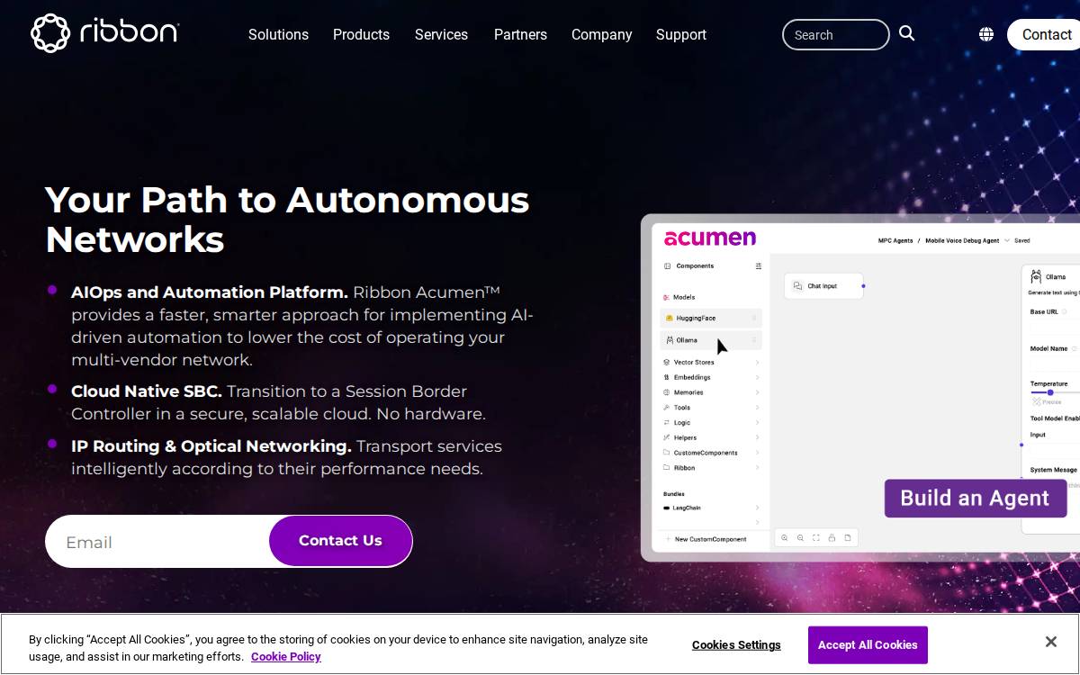 Ribbon Communications, Inc. website preview