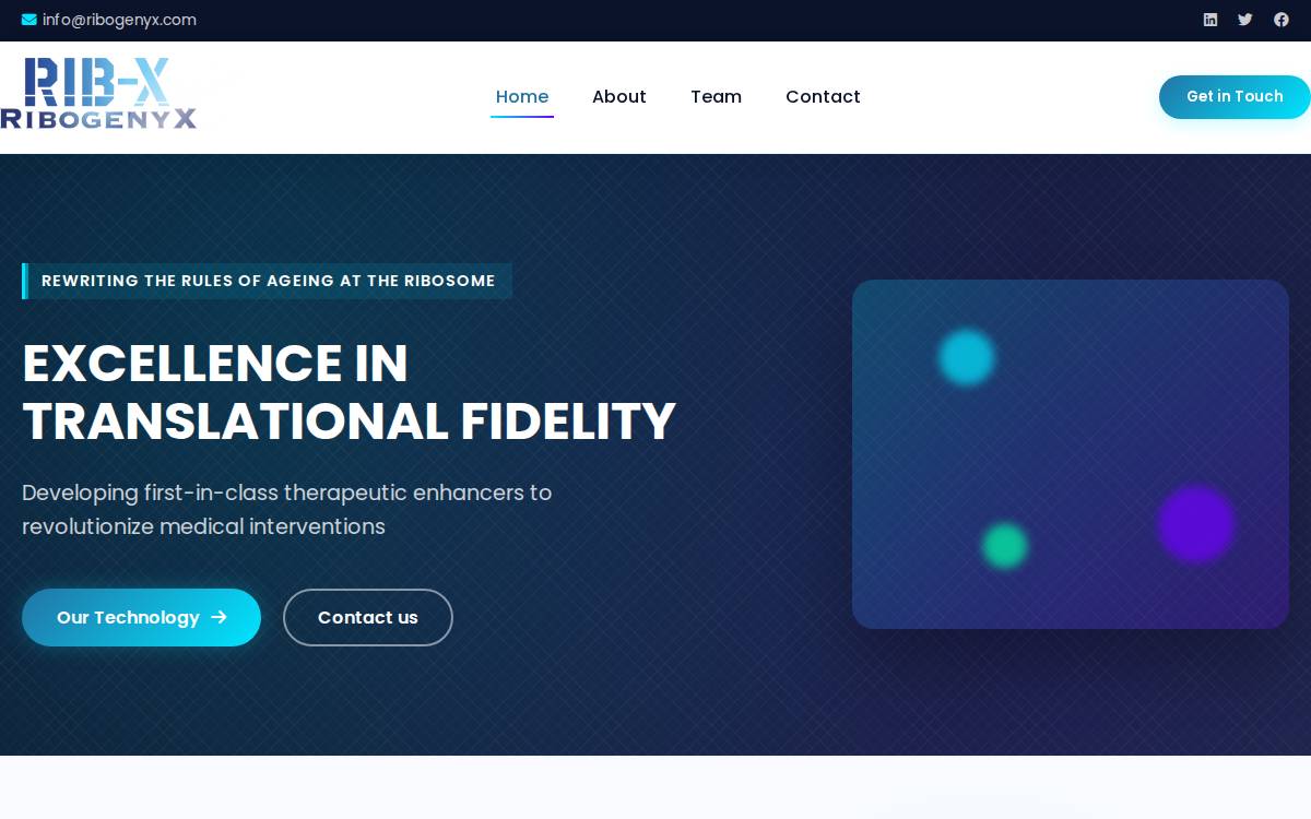 RiboGenyX website preview