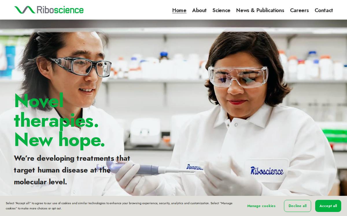Riboscience website preview