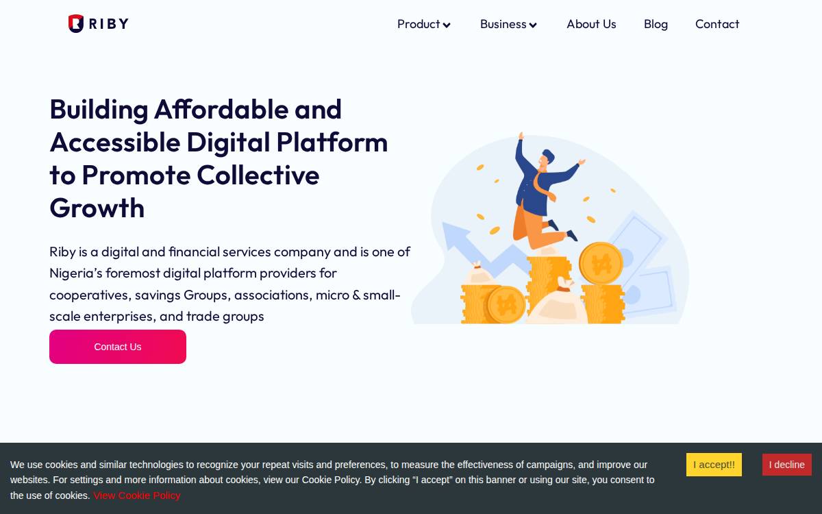 Riby Finance Limited website preview