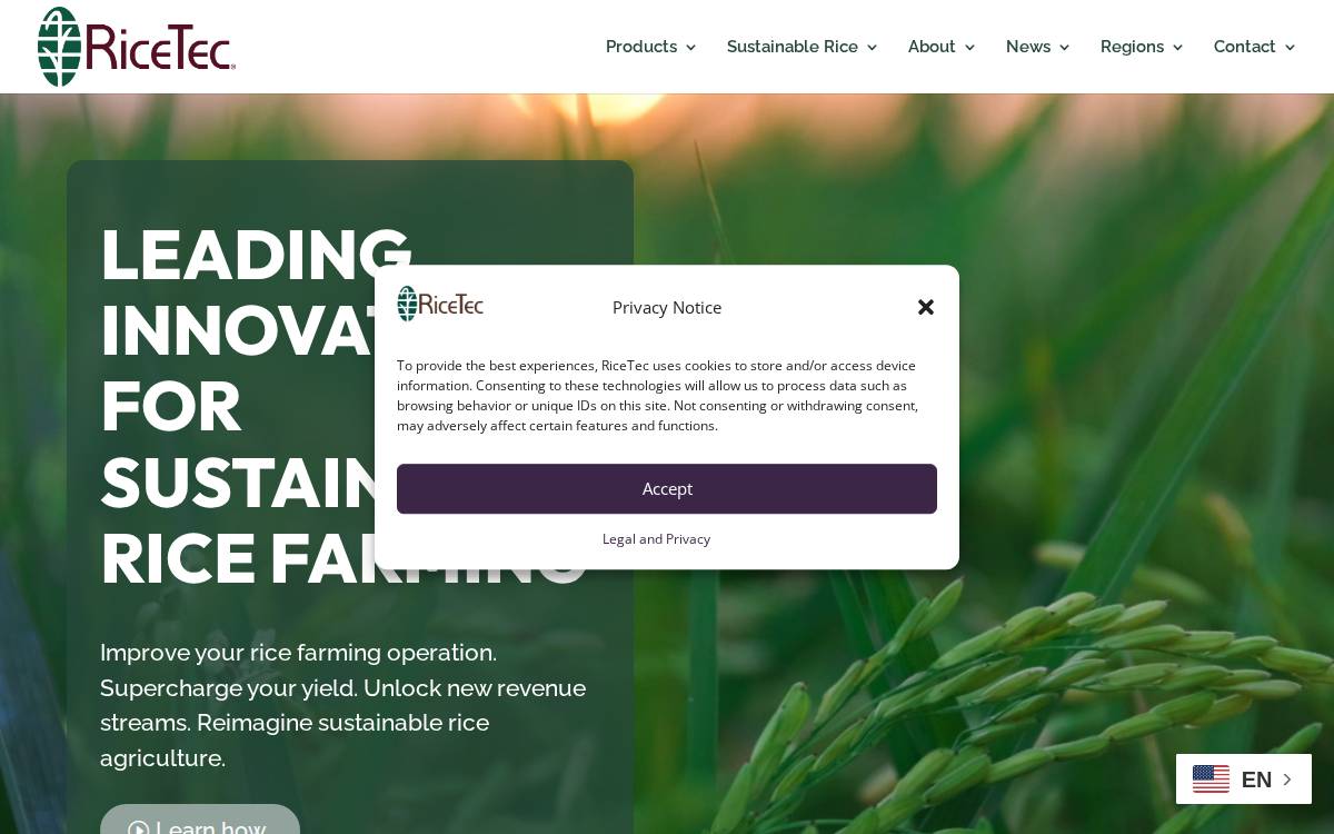 RiceTec website preview