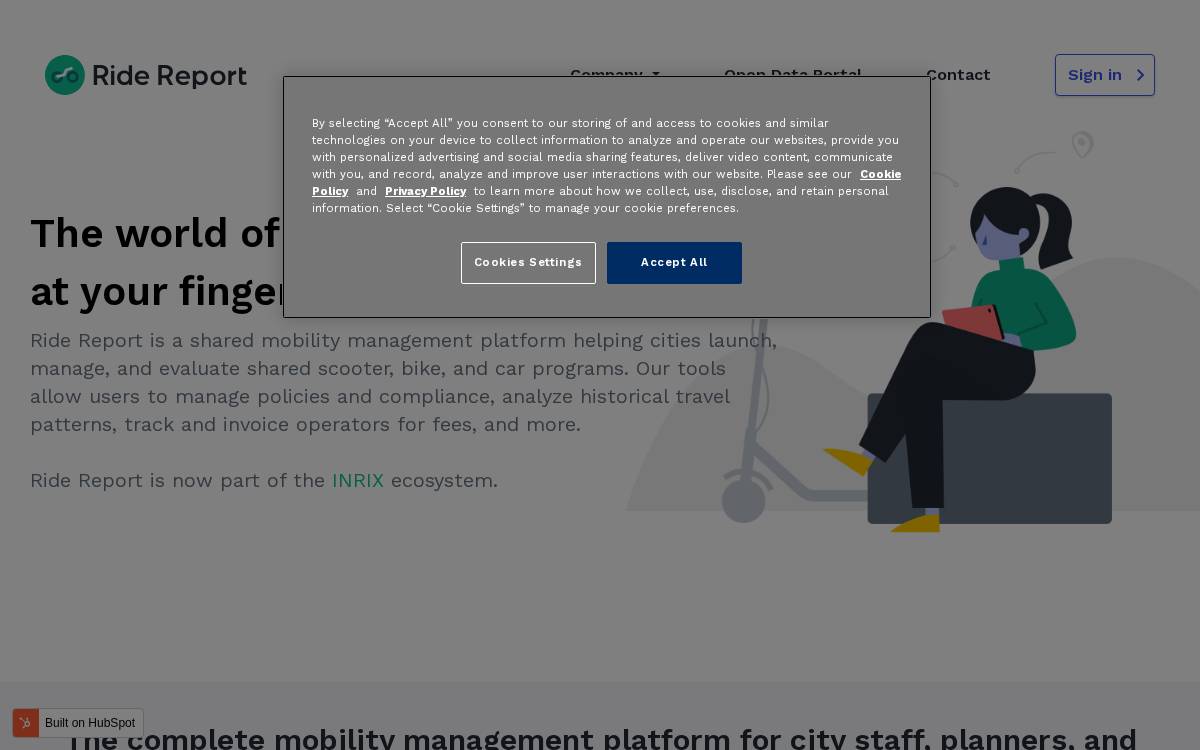Ride Report website preview