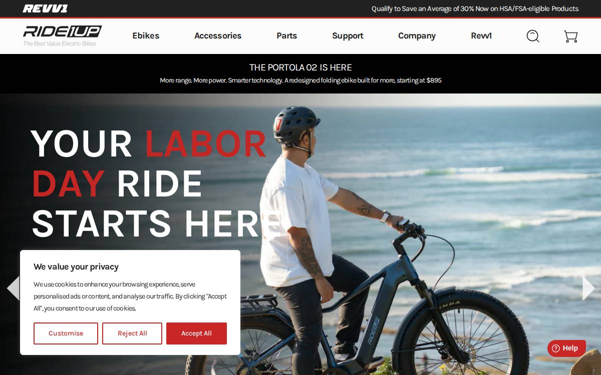 Ride1Up website preview