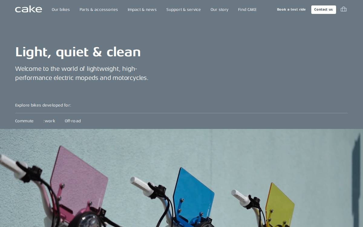 Ridecake website preview