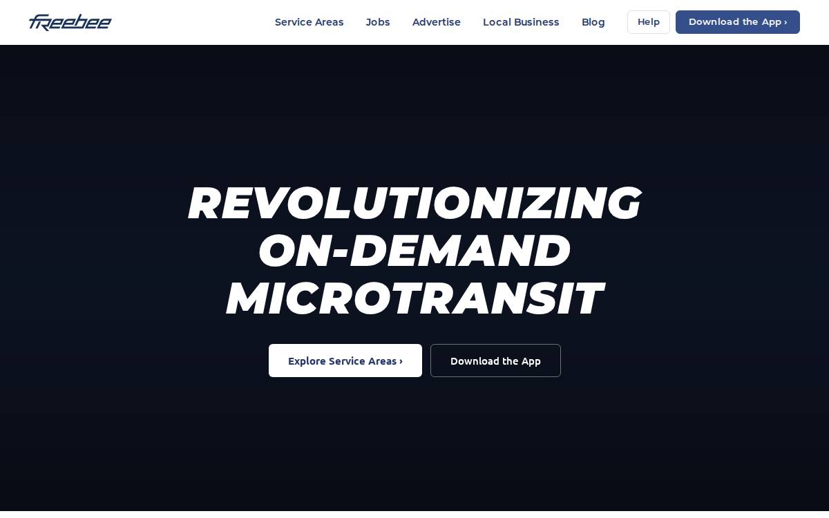Ridefreebee website preview