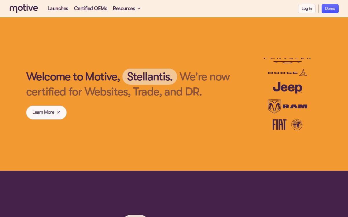 Ridemotive website preview