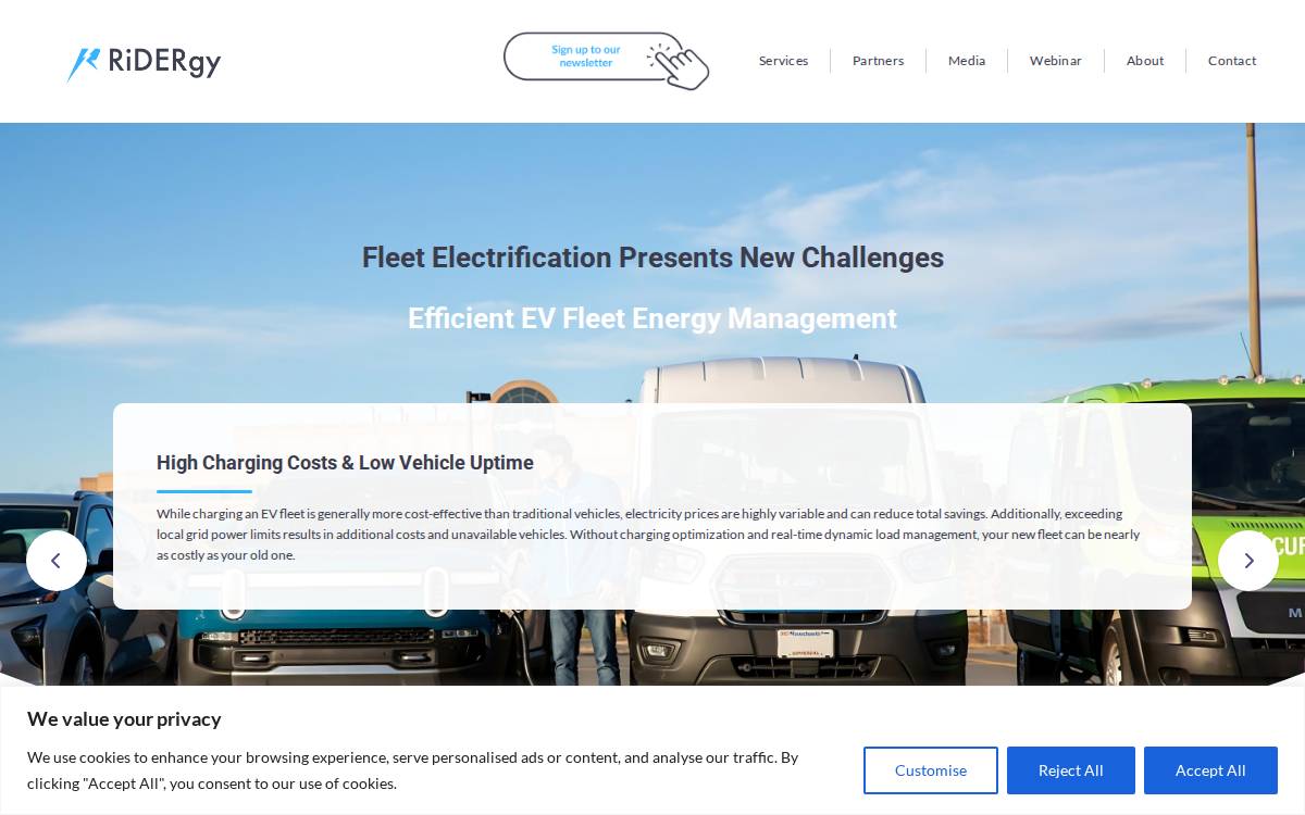 RiDERgy website preview