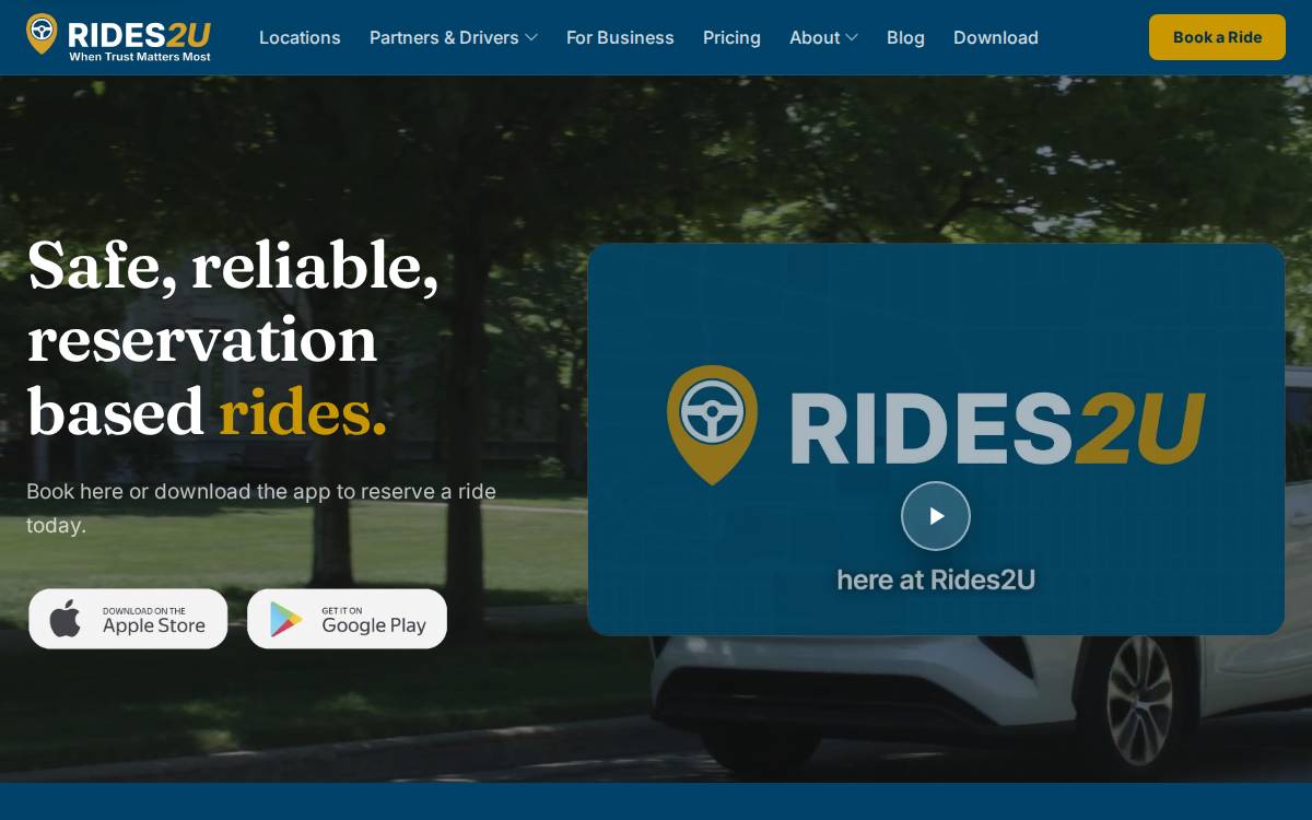 Rides2U website preview