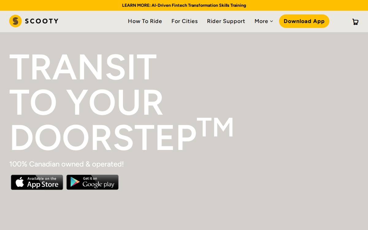 Ridescooty website preview