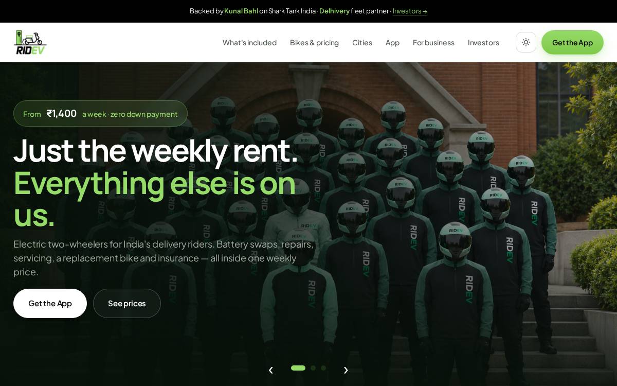 RIDEV website preview