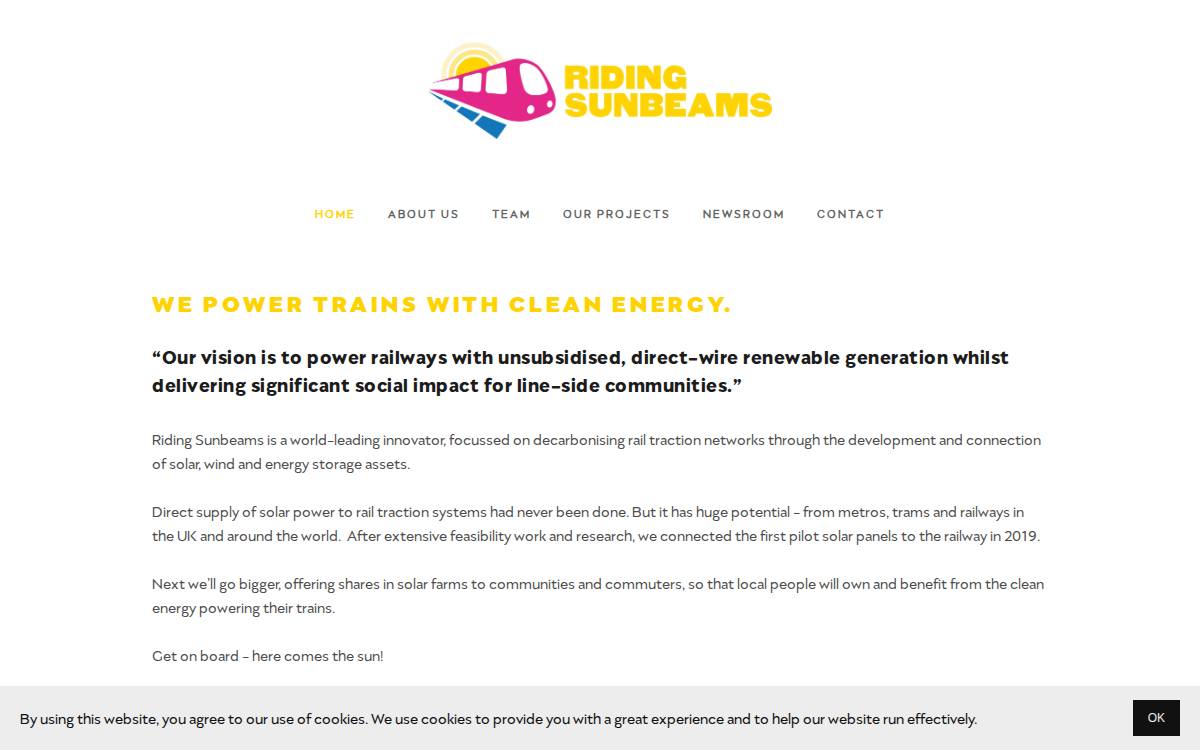 Riding Sunbeams website preview