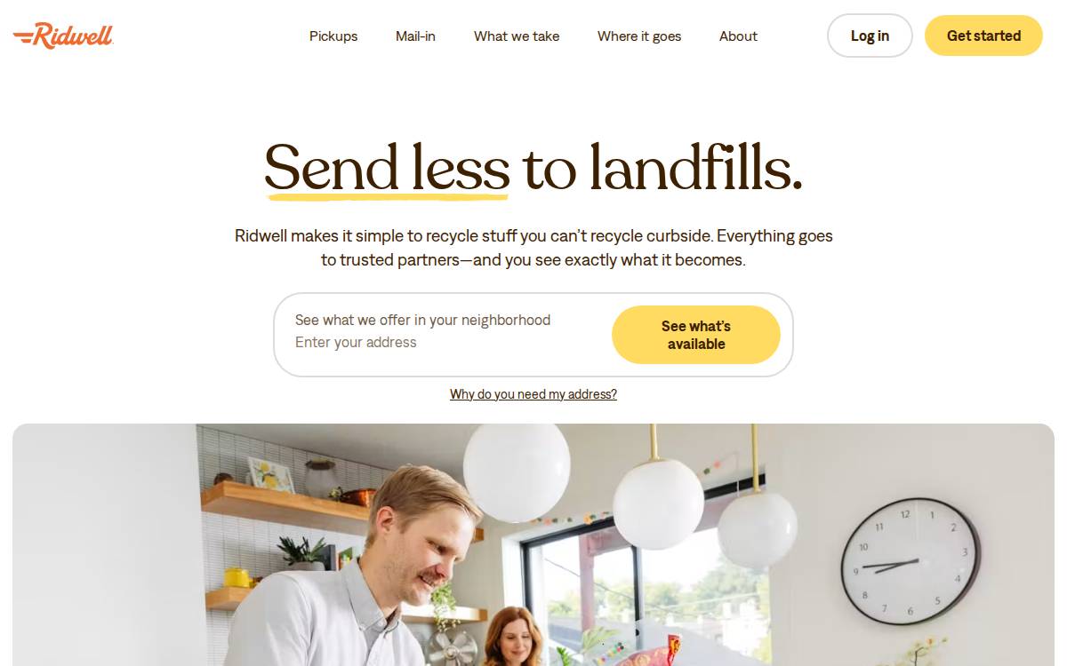 Ridwell website preview