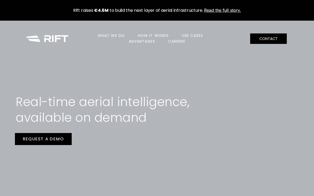 Rift website preview