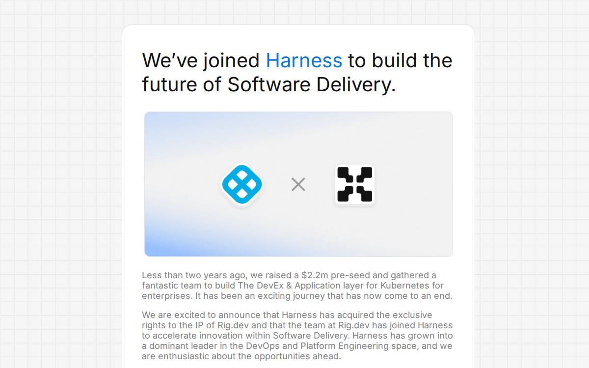 Rig website preview