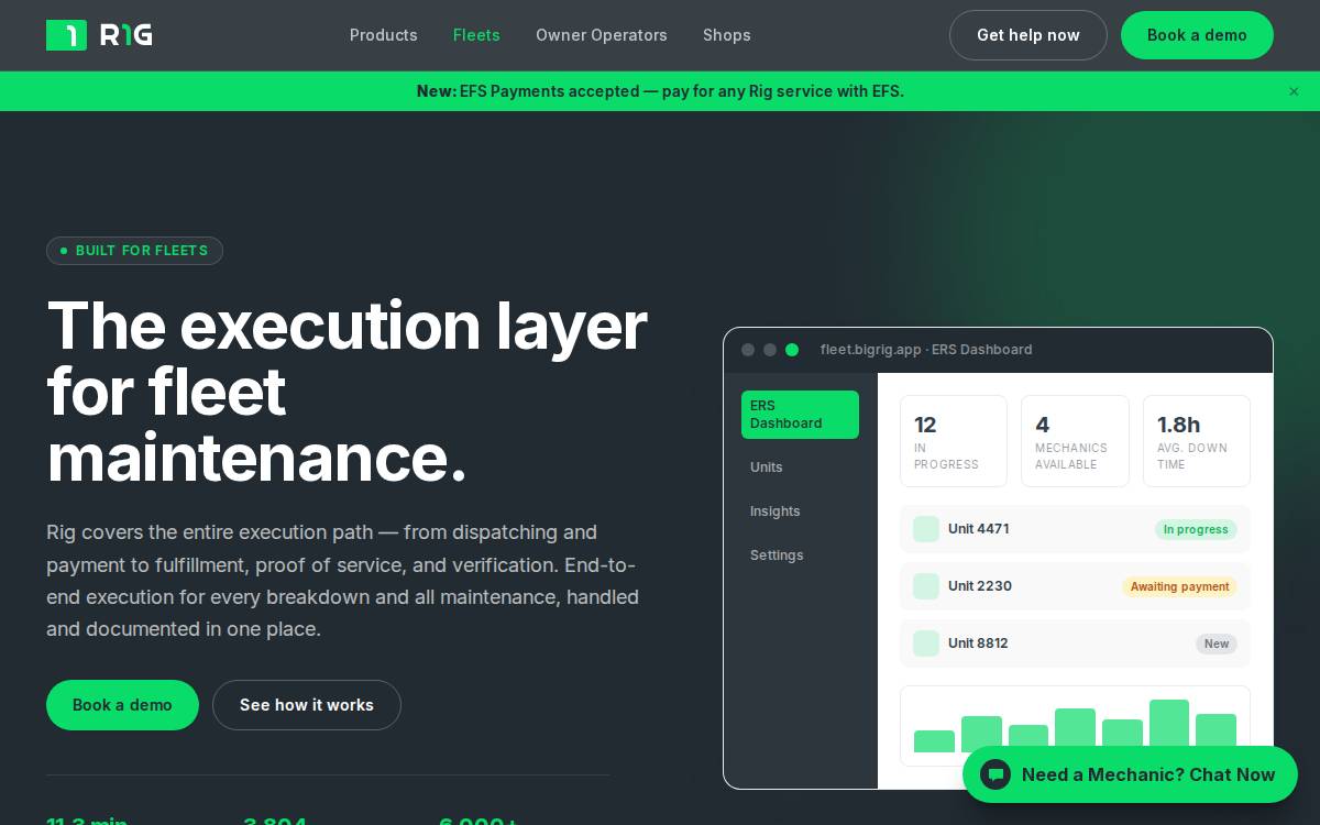 Rig website preview