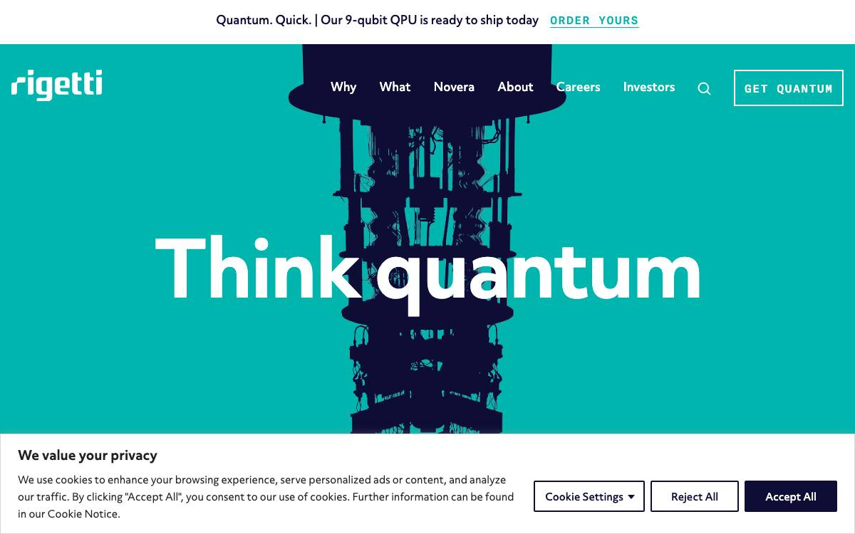 Rigetti Computing website preview