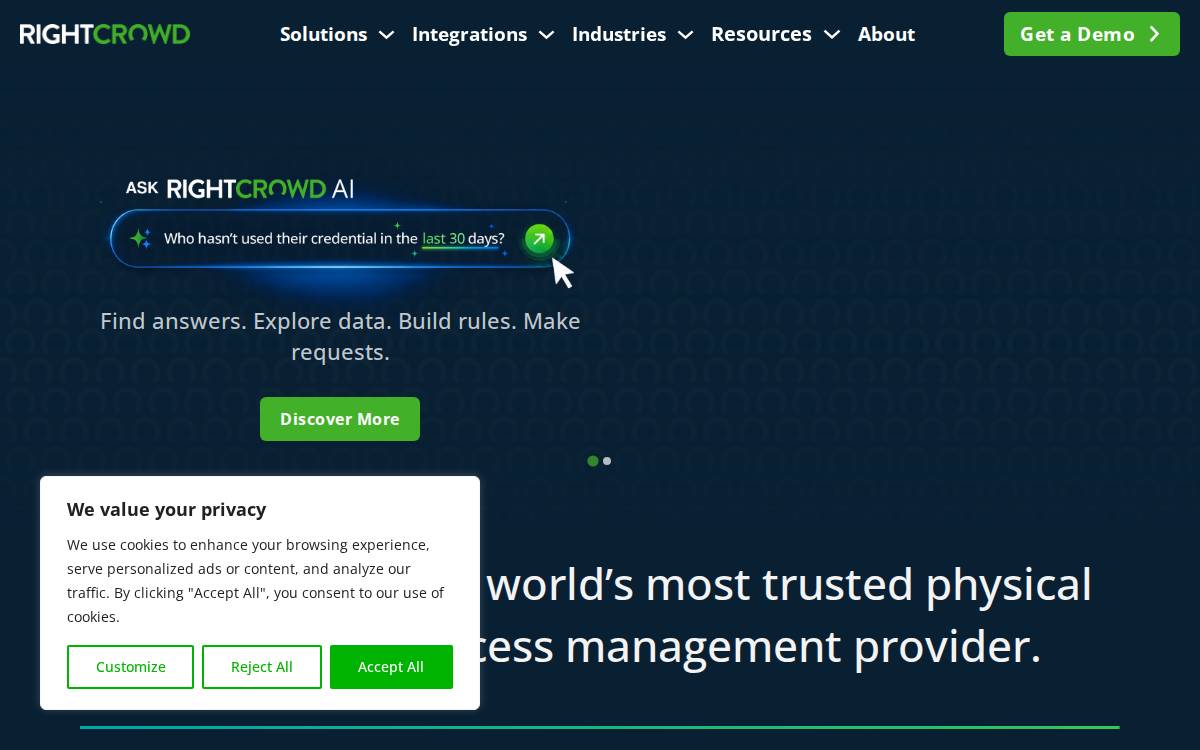 Rightcrowd website preview
