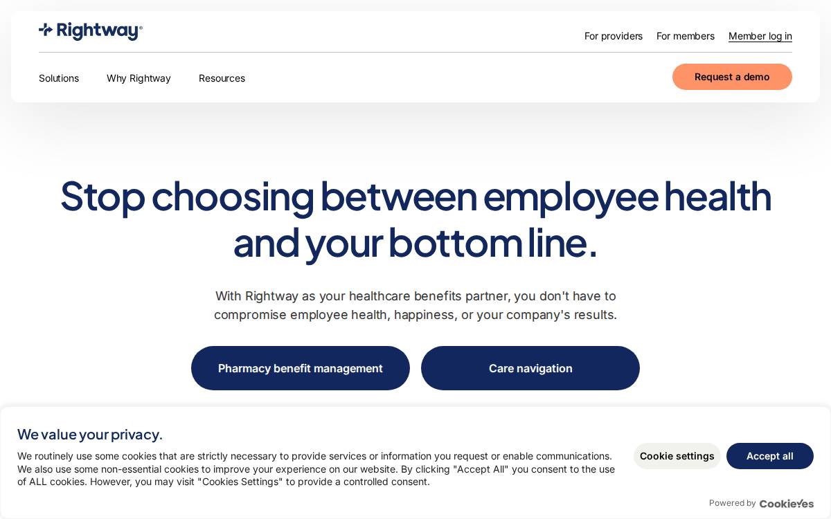 Rightway Healthcare website preview