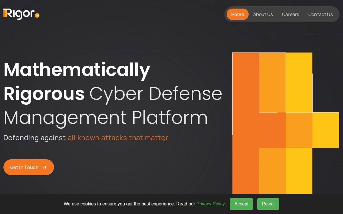 Rigor AI website preview