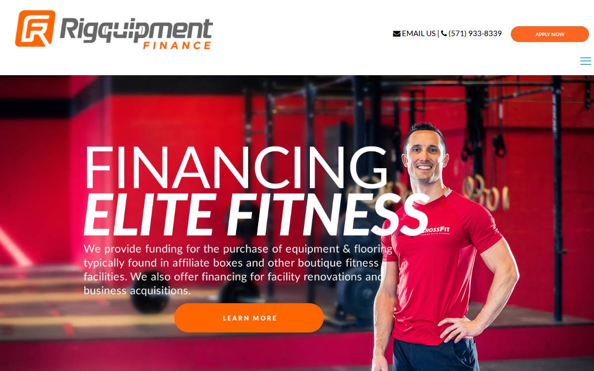 Rigquipment Finance website preview