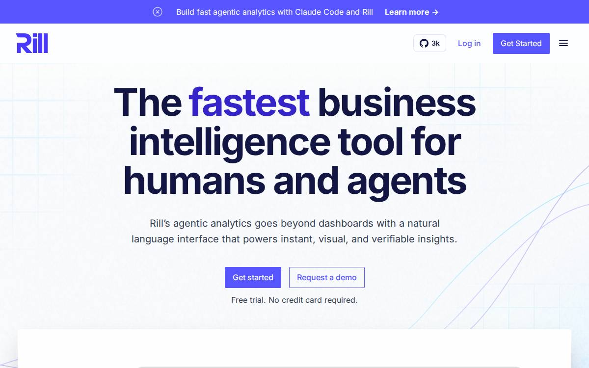 Rill Data website preview